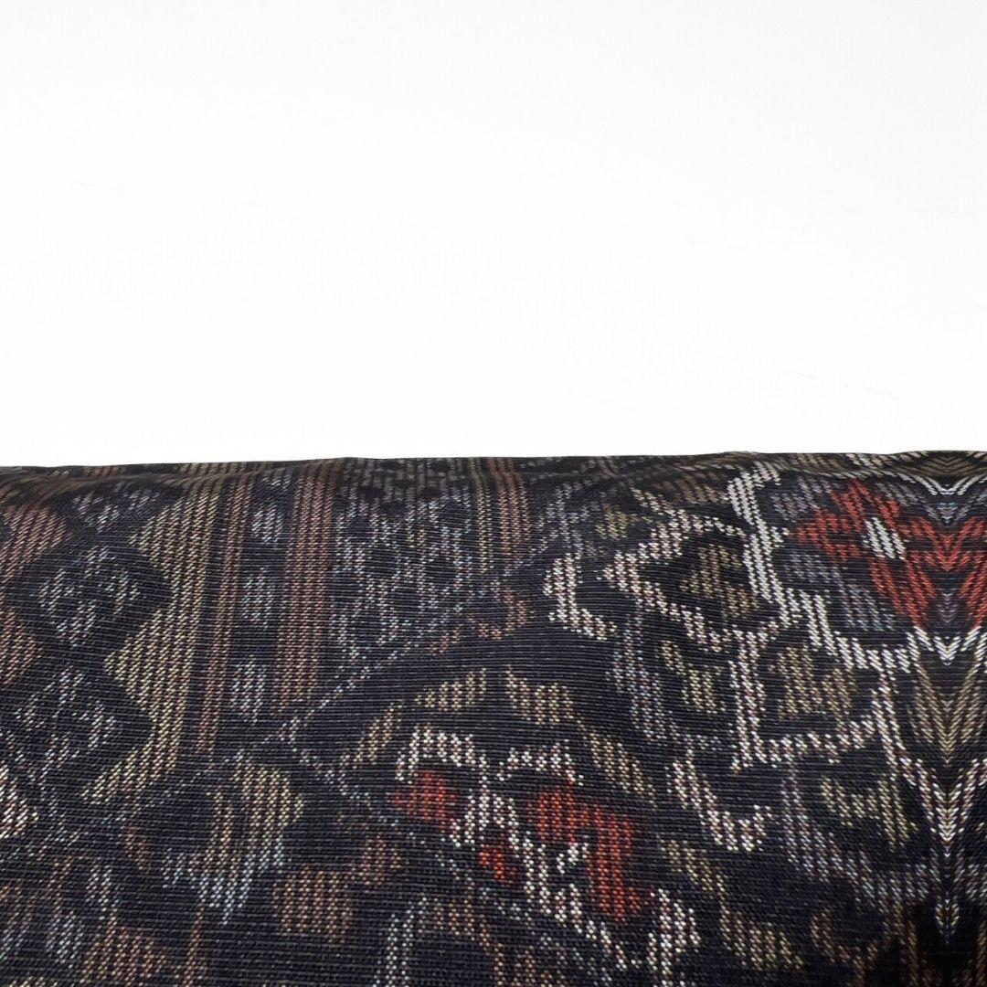 未着用　小紋　大島紬　菱取り　唐花模様　華紋　縦縞模様　着物　054a p