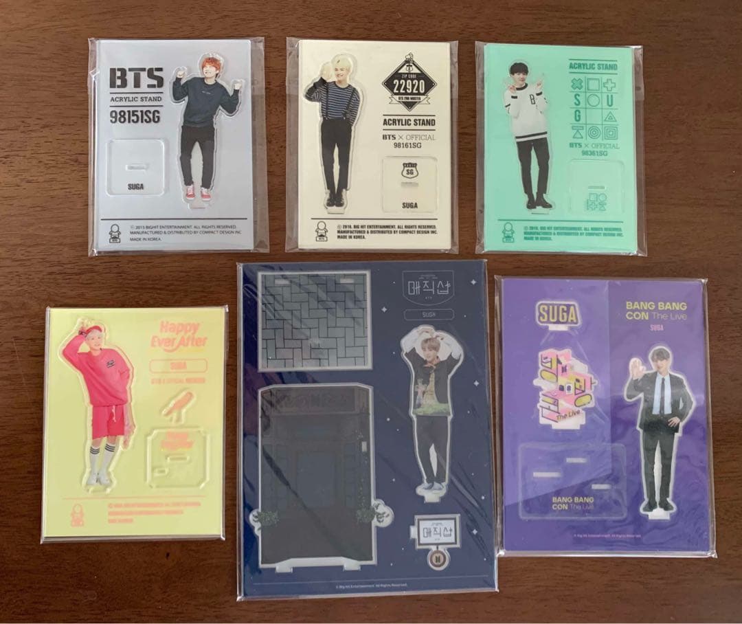 BTS ユンギ SUGA 公式 アクリルスタンド　アクスタ 6点 セット
