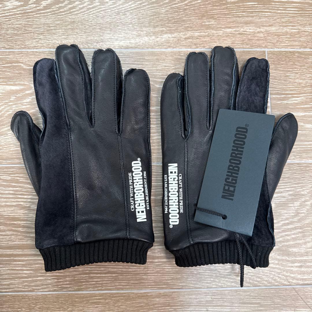 NEIGHBORHOOD レザー スエード グローブ Lサイズ 手袋 タグ付き