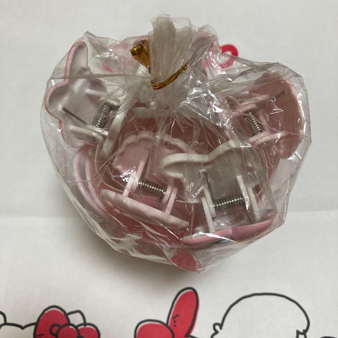 マイメロ　ピアノ　ミニ収納ケース付きピンチセット