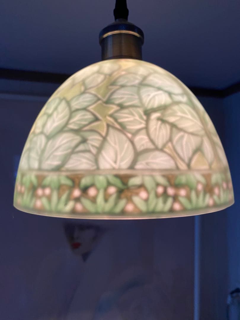 アルフォンス ミュシャ画 ペンダントランプ照明　アンティーク調