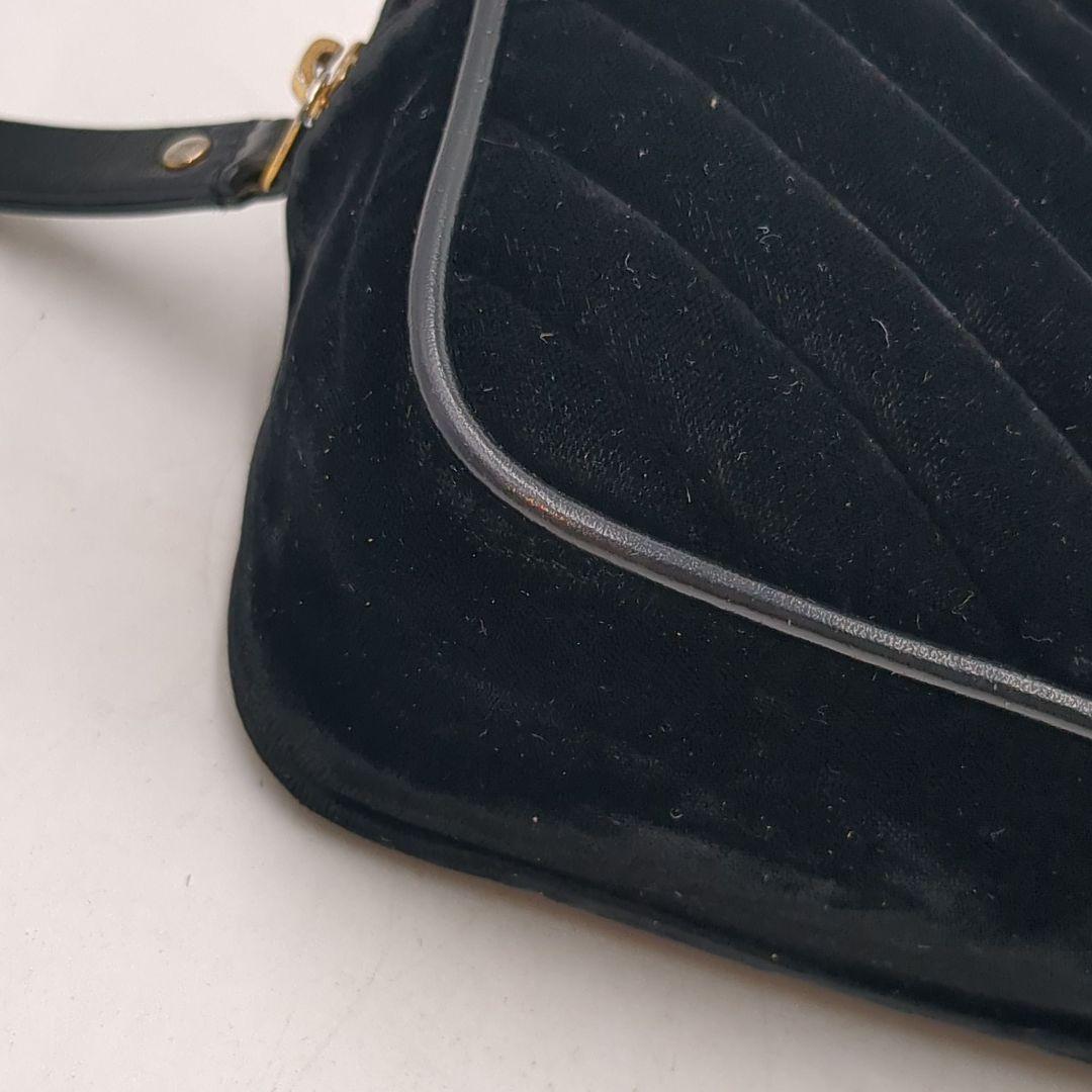 ★極美品 サンローラン ルー ショルダー ベルトバッグ キルティング ベルベット