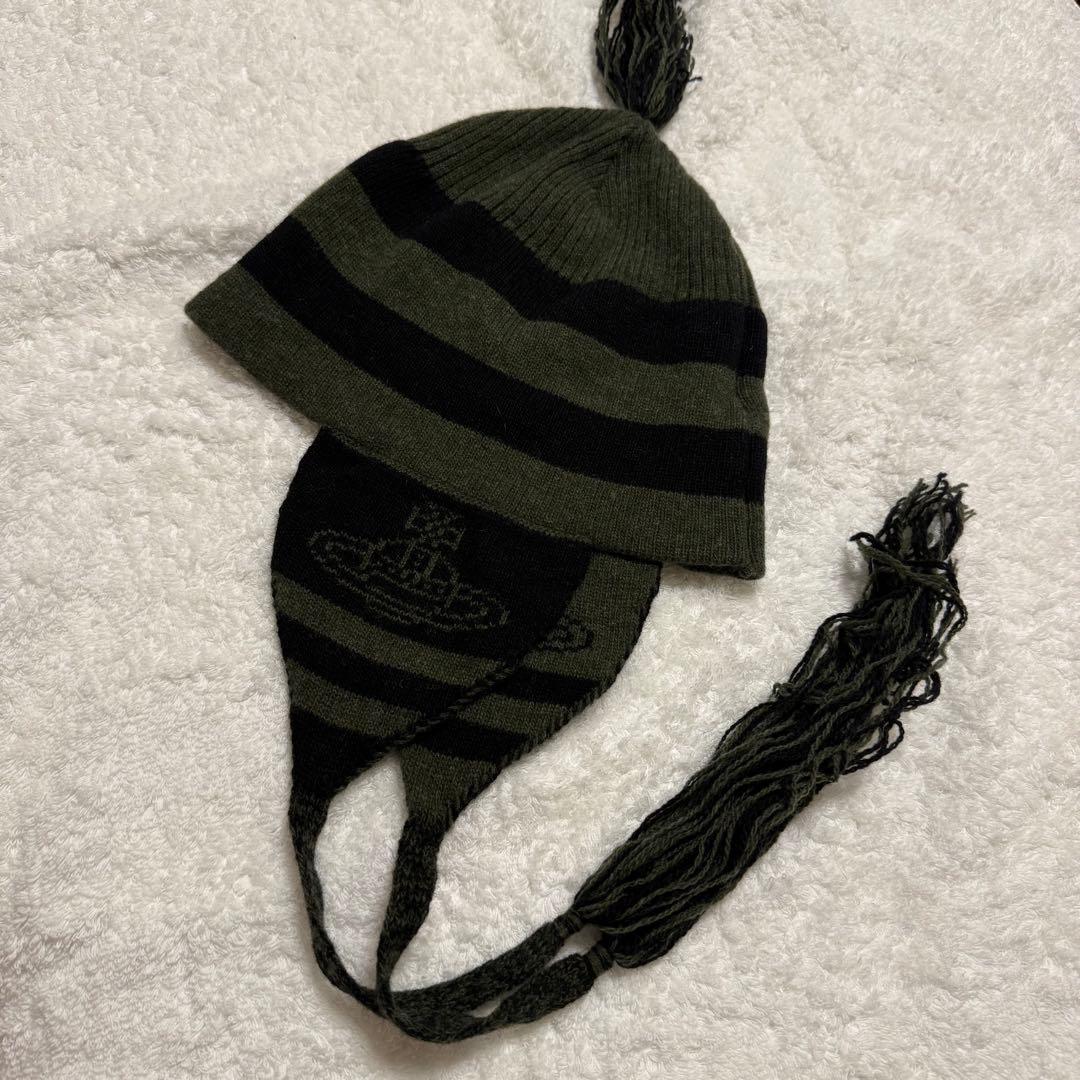 美品 希少 Vivienne Westwood ニット帽 オリーブグリーン