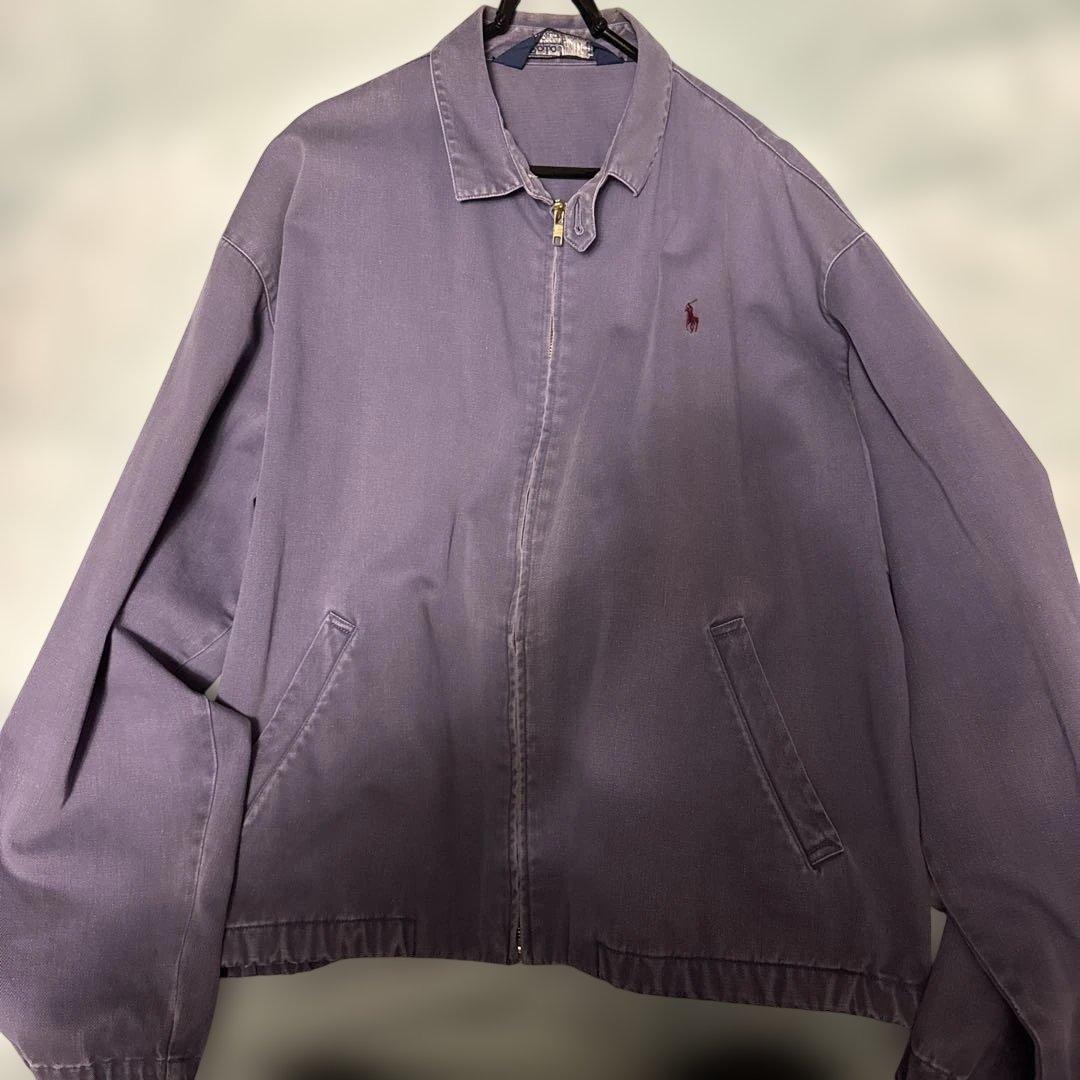 90s ポロラルフローレン スウィングトップ ネイビー Lサイズ