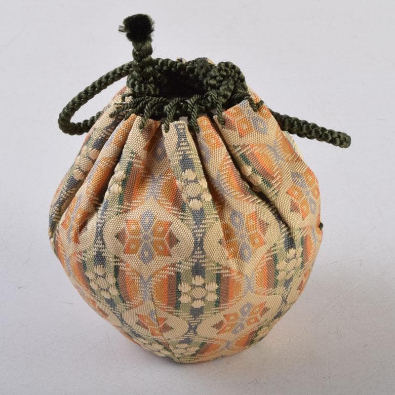 茶道具　高取焼　十三代高取八仙作　擂座(るいざ)茶入　仕覆付　共箱　V　8742