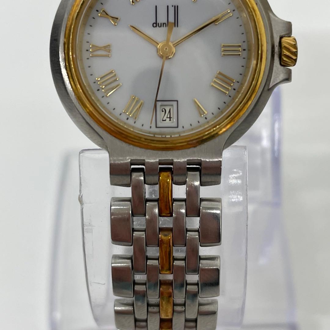 【TK】dunhil ダンヒル　ミレニアムデイト　クォーツ腕時計　不動