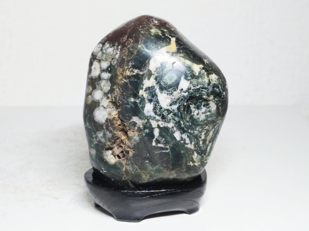 孔雀石 958g 菊花石 紋石 原石 鑑賞石 自然石 誕生石 鉱物 鉱石 水石