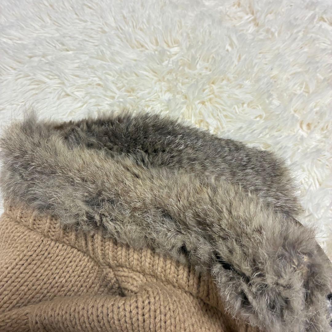 バーバリーブラックレーベル　ラビットファー　ノバチェック　ジャケット　3 L