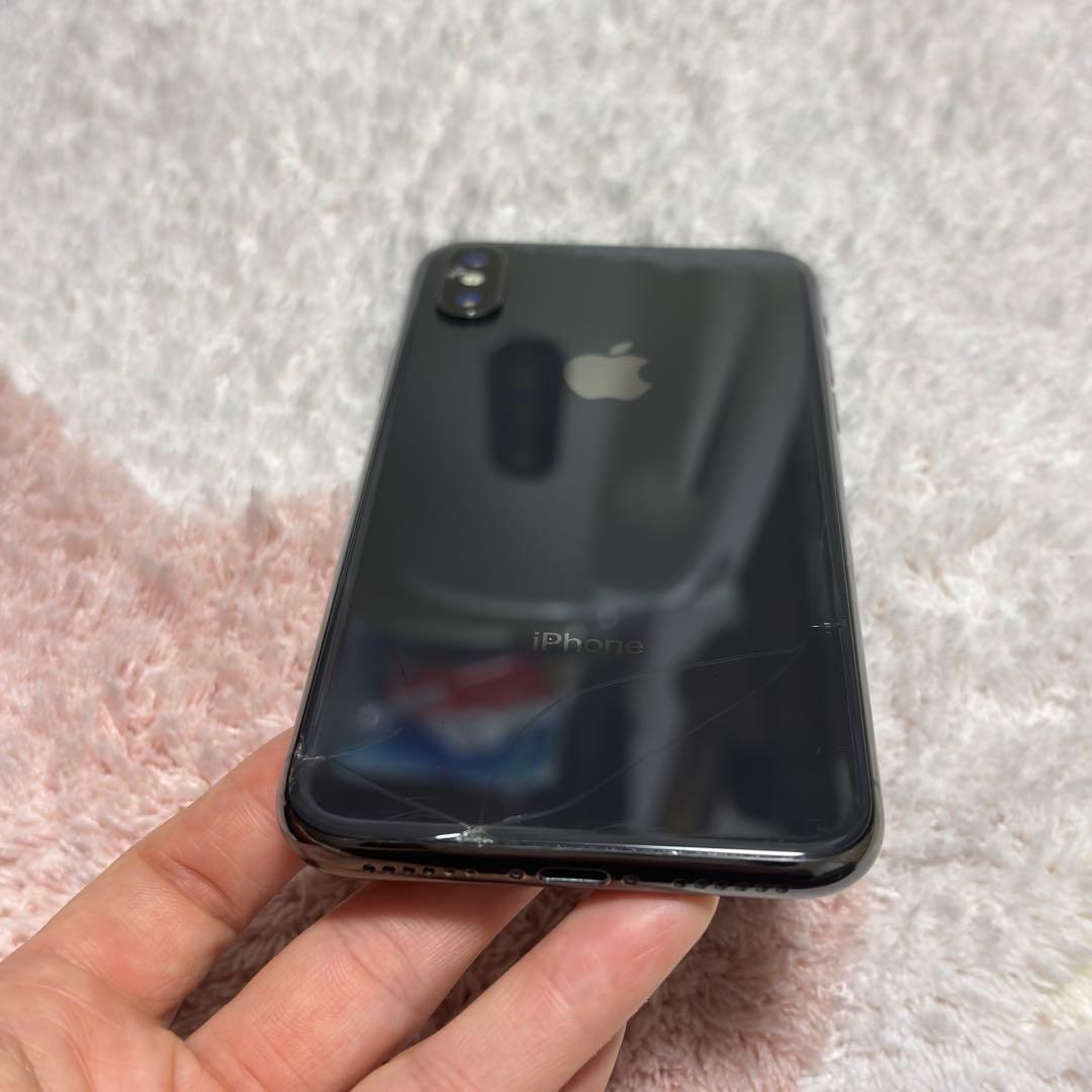 iPhone X、256GB、ヒビあり