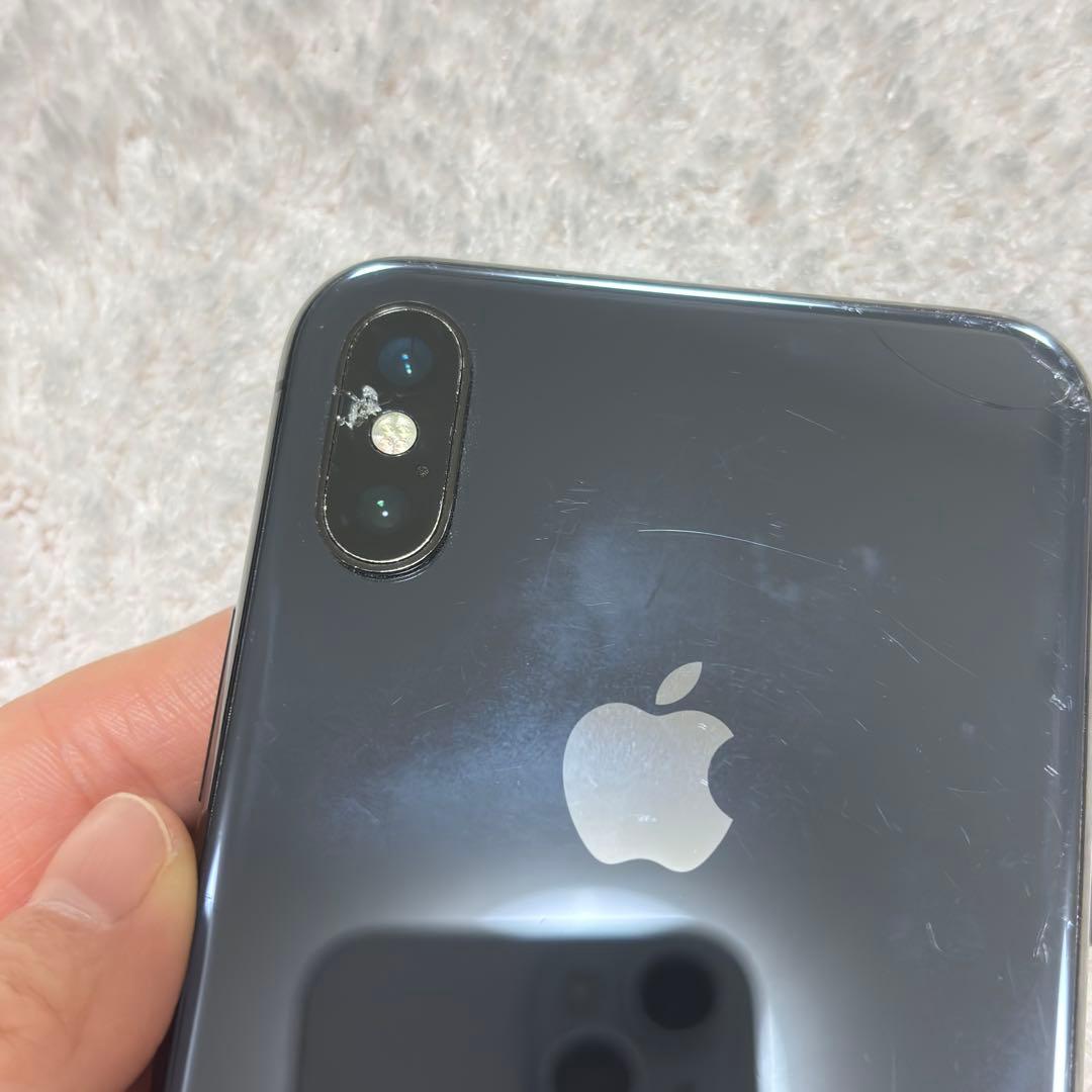 iPhone X、256GB、ヒビあり