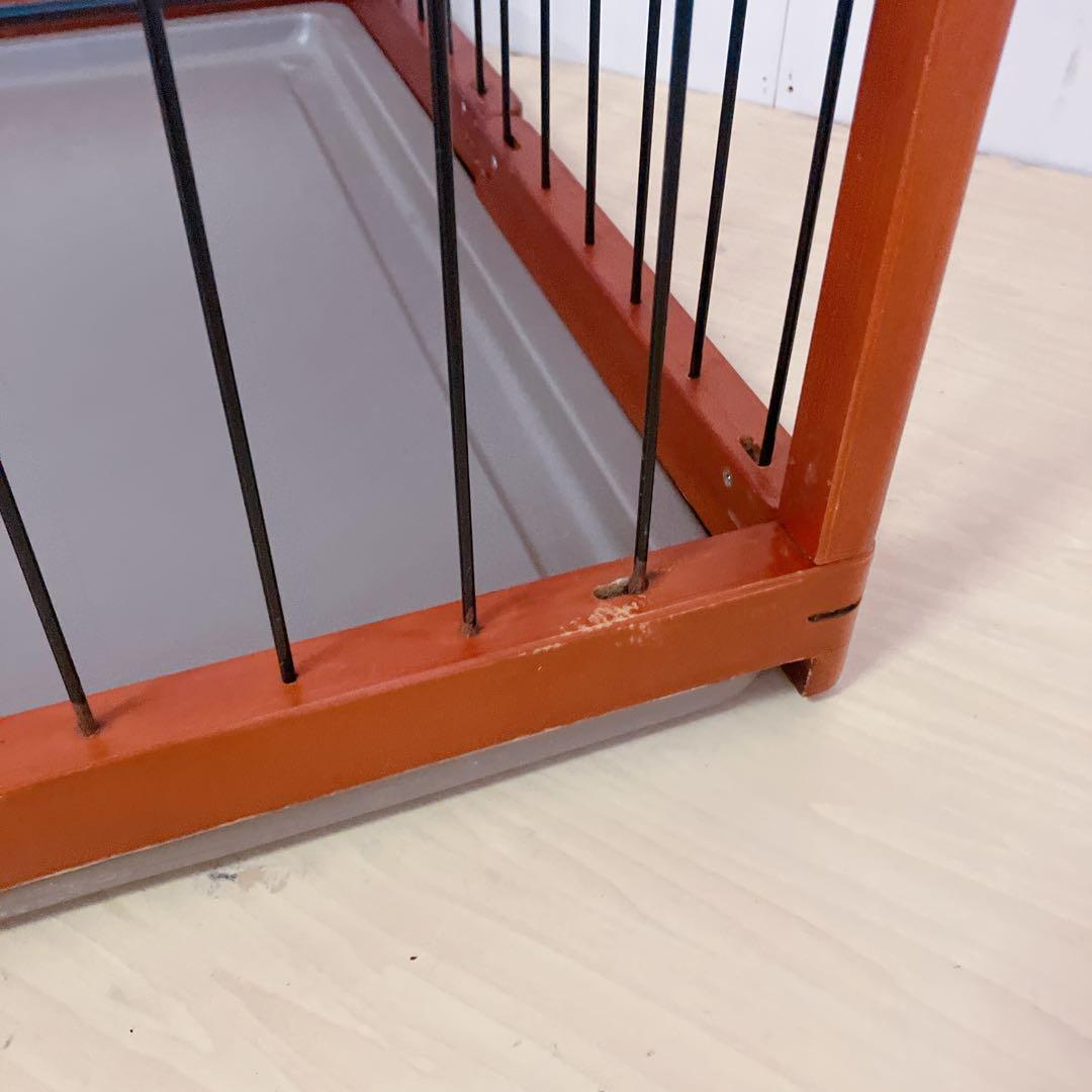 折りたたみ　木製ペットゲージ　ペットサークル木製枠　95×64cm 小、中犬用