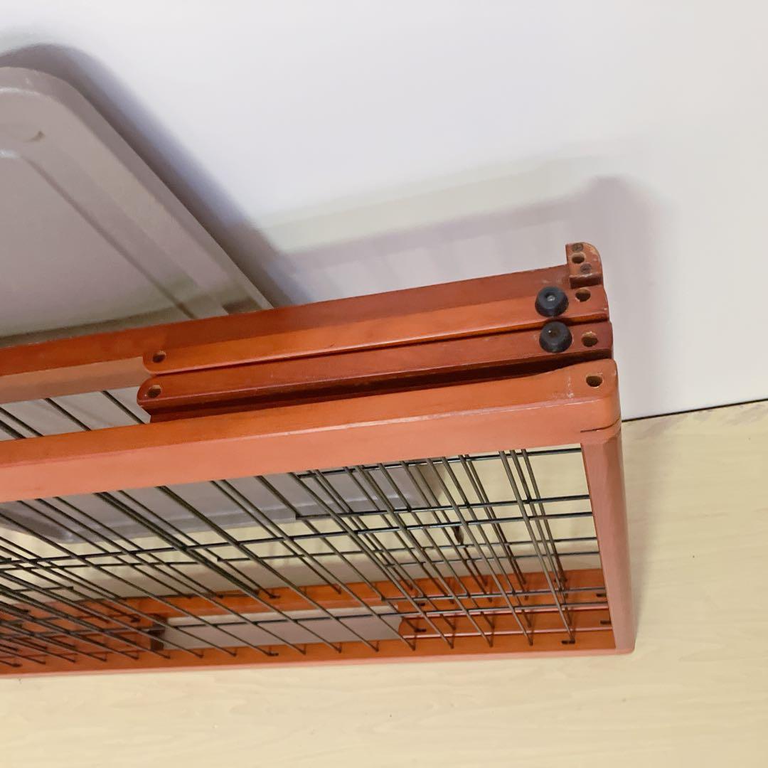 折りたたみ　木製ペットゲージ　ペットサークル木製枠　95×64cm 小、中犬用