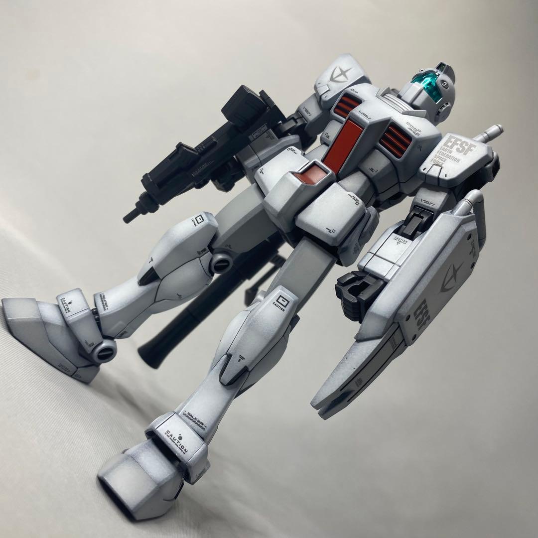 HG ジム　ロールアウトカラー　全塗装　完成品　ガンプラ　塗装済