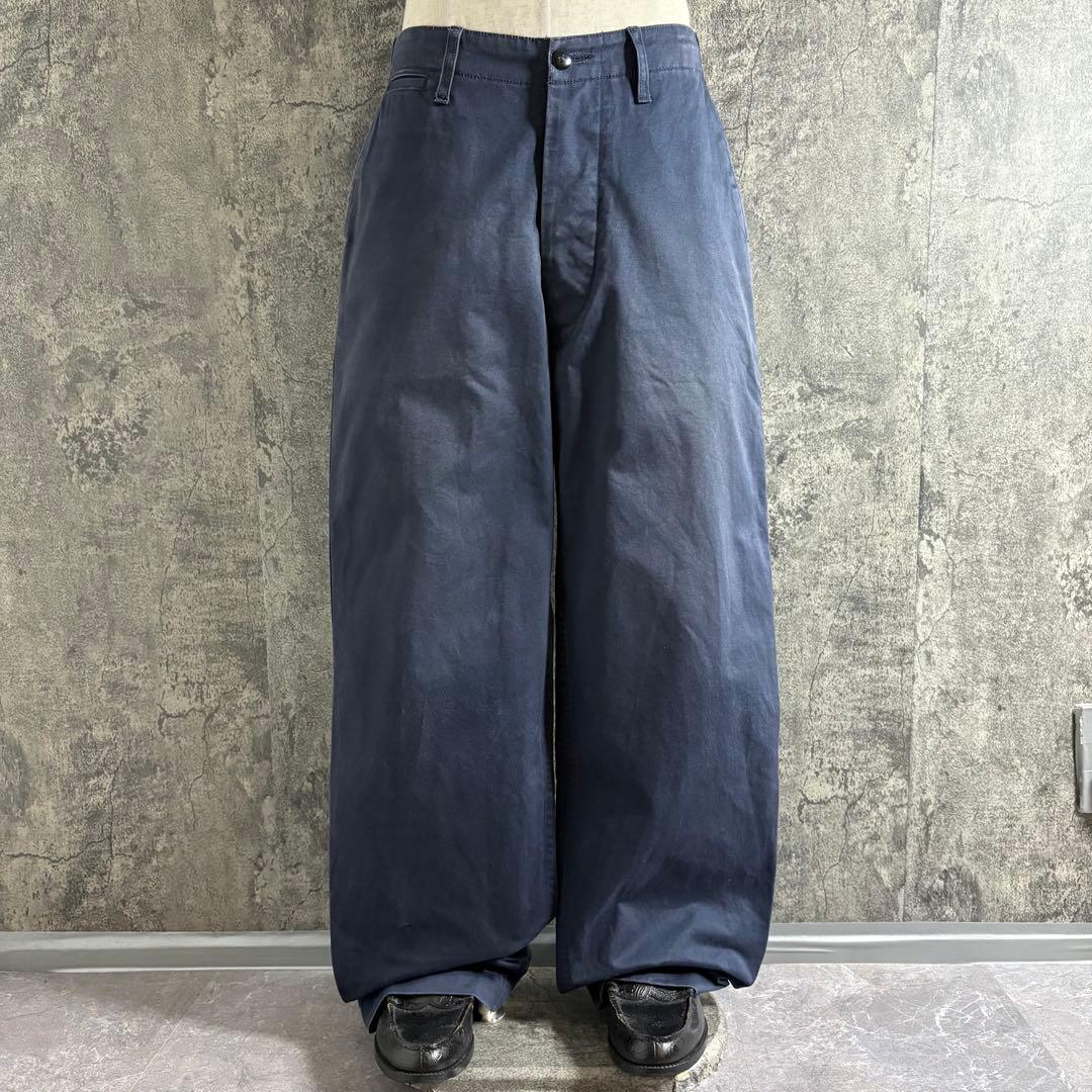 パンツ Nigel Cabourn wide cotton chino pants