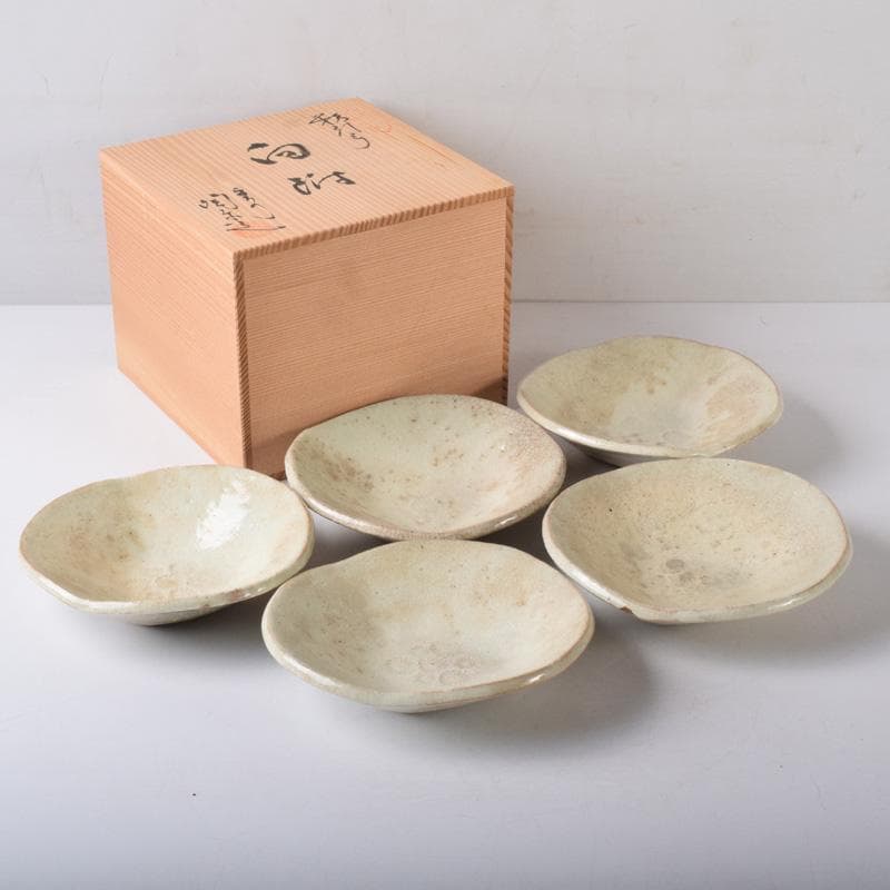 和食器　京焼　清水焼　陶楽造　向付　五客　共箱　V　7839