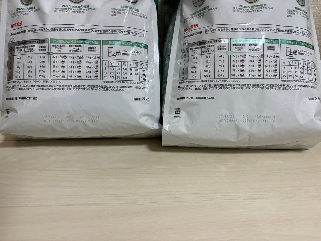 ロイヤルカナンドッグフード　犬　満腹感サポート小型犬S 3Kg が2個セット