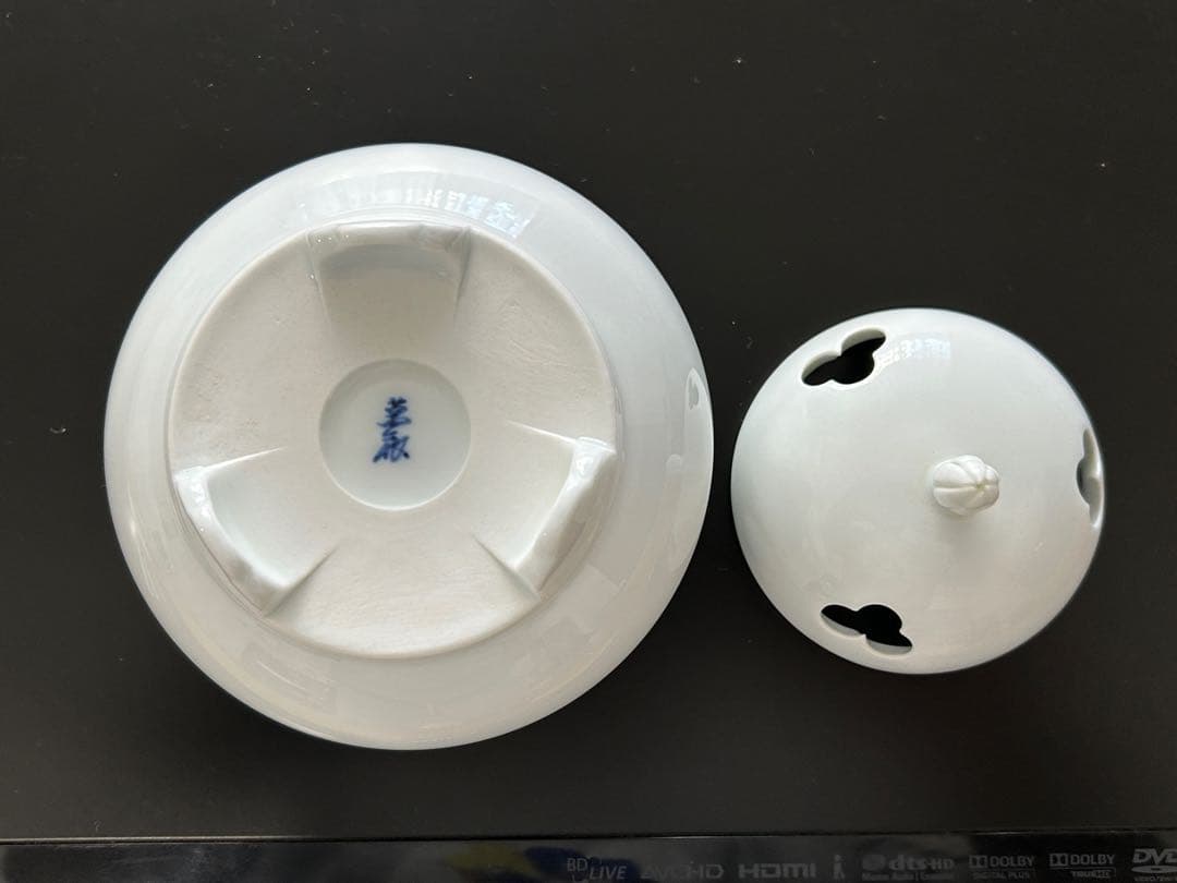 人間国宝　井上萬二本人作　白磁　香炉　香道具　茶道具