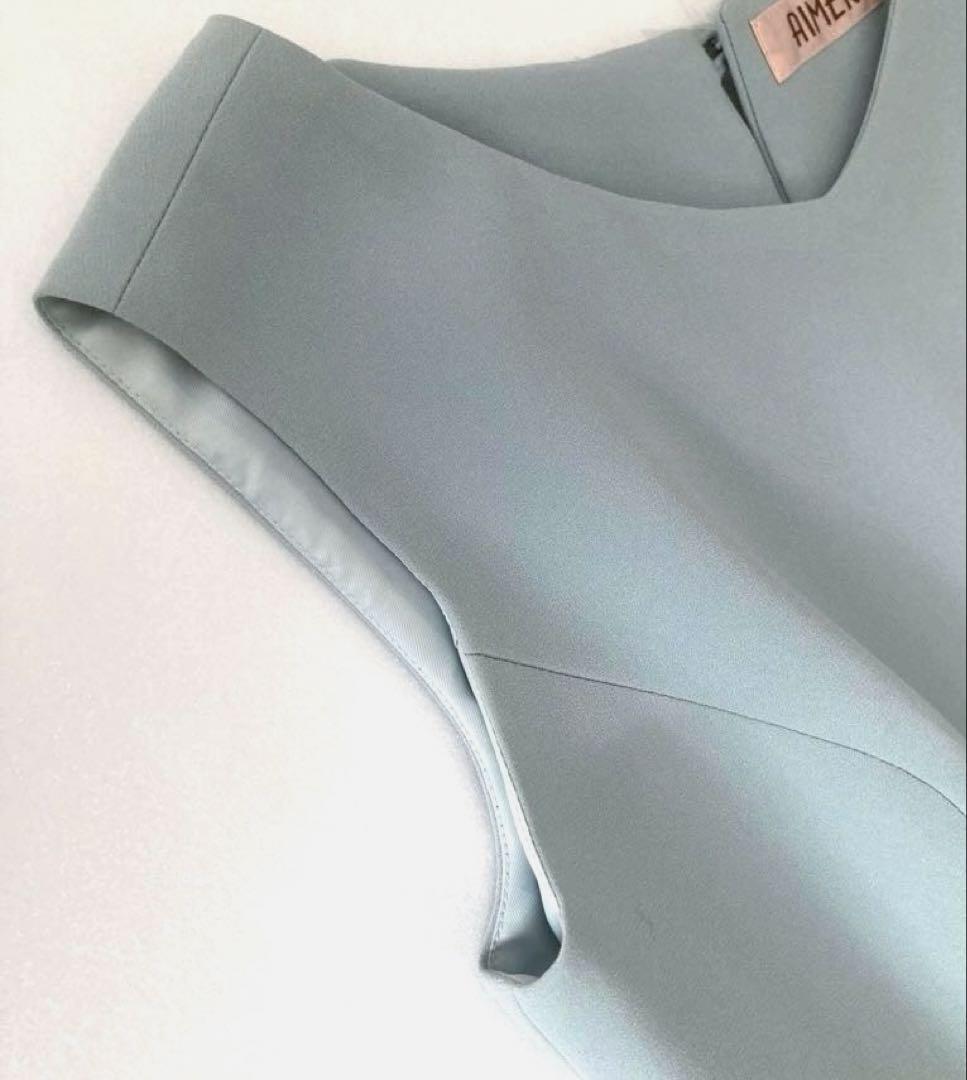 新品★ AIMER 花柄レース ドレスワンピース チュール バッククロス リボン