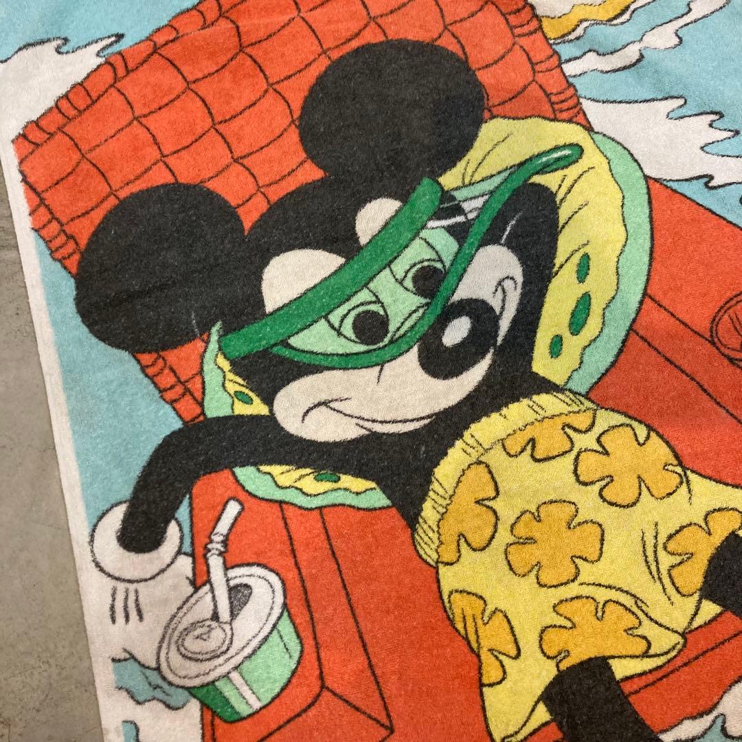 80's ビンテージ ミッキーマウス ビーチタオル disney アンティーク