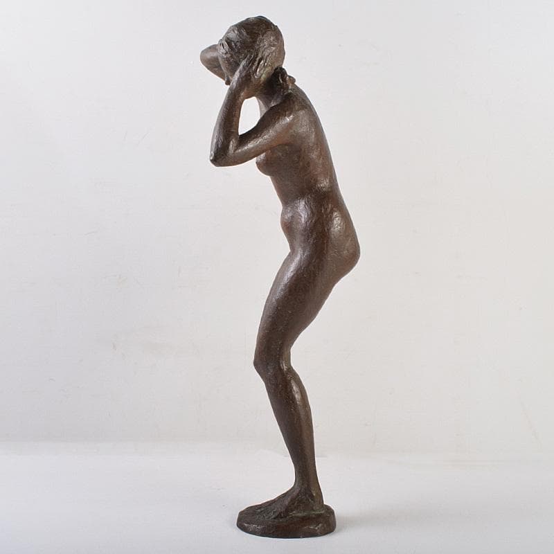 彫刻家　雨宮敬子作　ブロンズ　裸婦像　女性像　約4.97㎏　M　R9305B