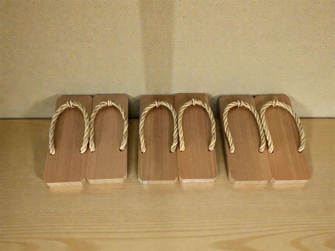 【中古品】露地下駄　駒下駄　3足セット①（紙箱）USED〈税込•送料込〉