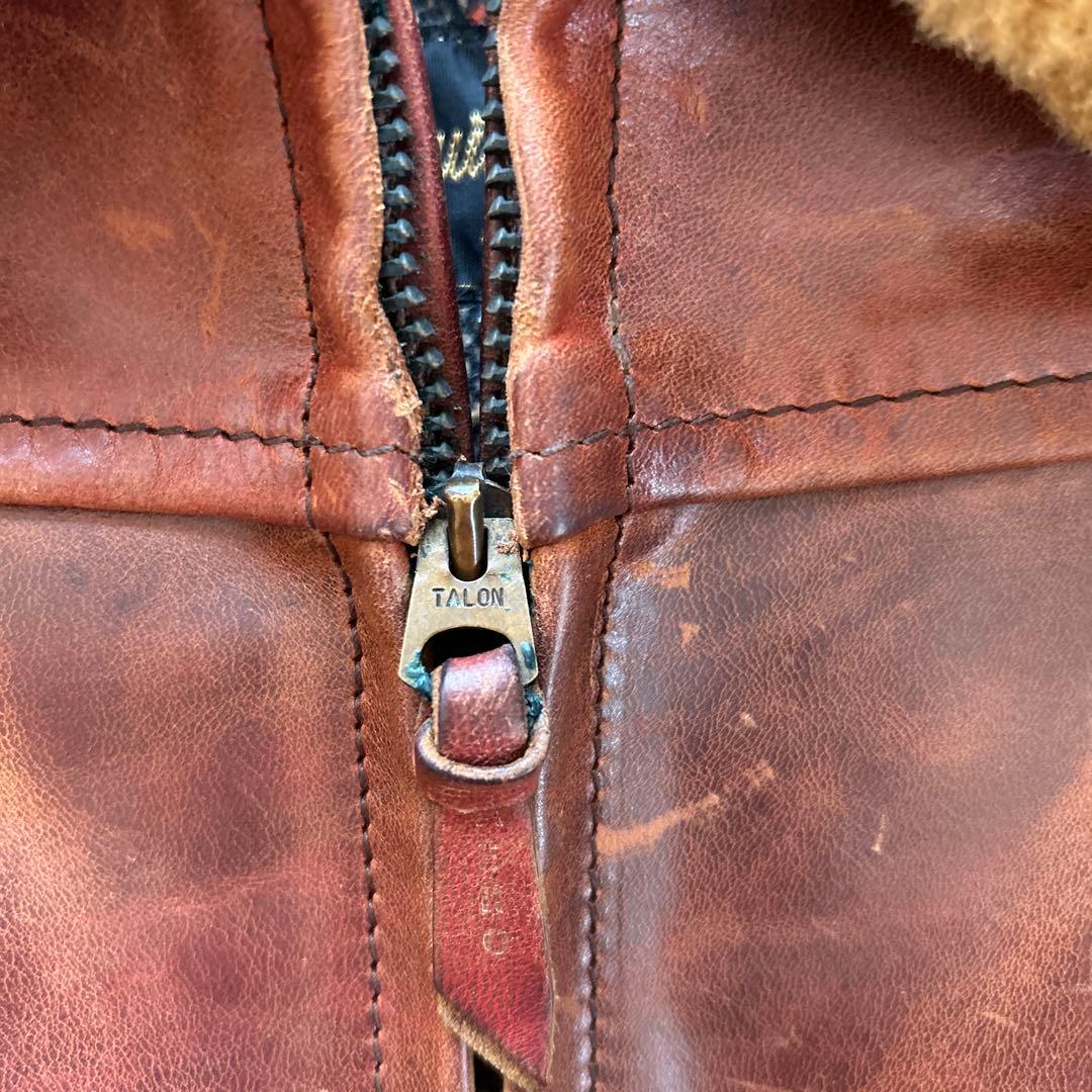 希少　AERO LEATHERS エアロレザー　36 襟ムートン　ホースハイド
