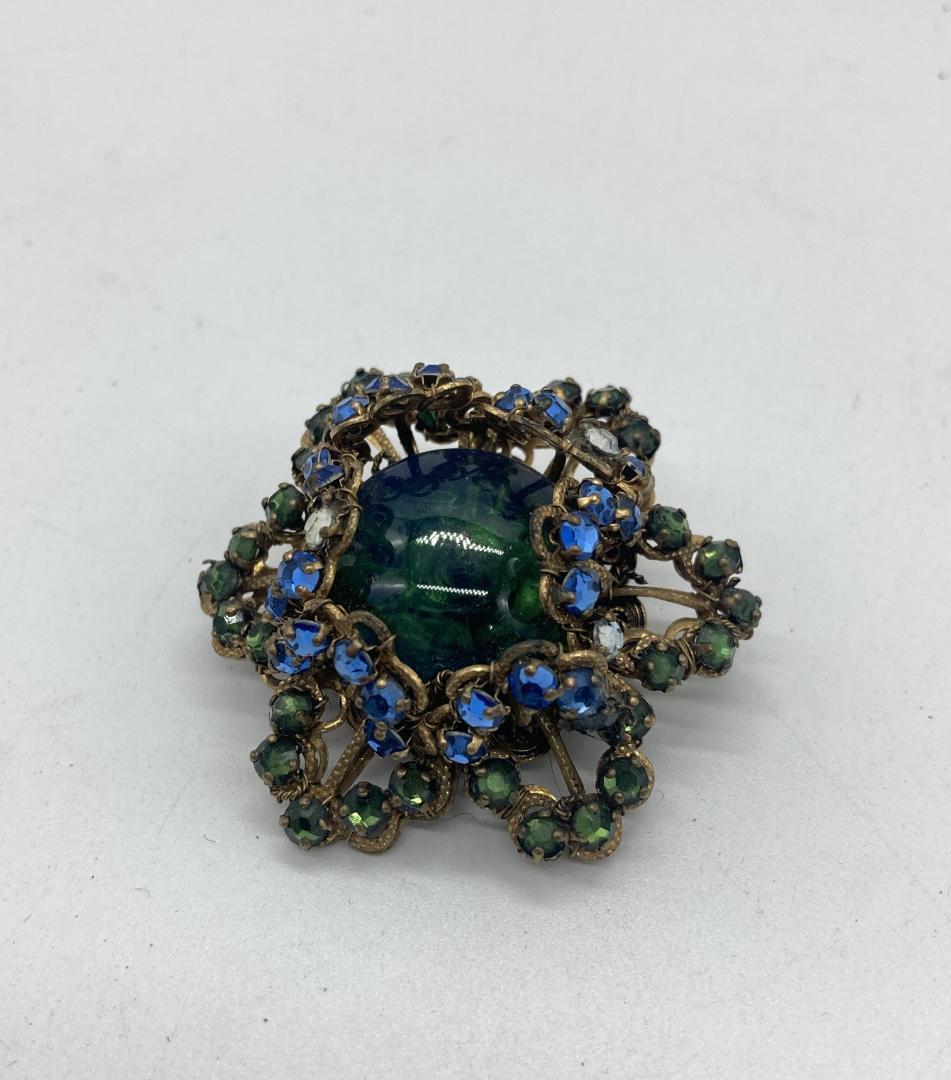 ▼MIRIAM HASKELL　ミリアムハスケル　ブローチ　ストーン