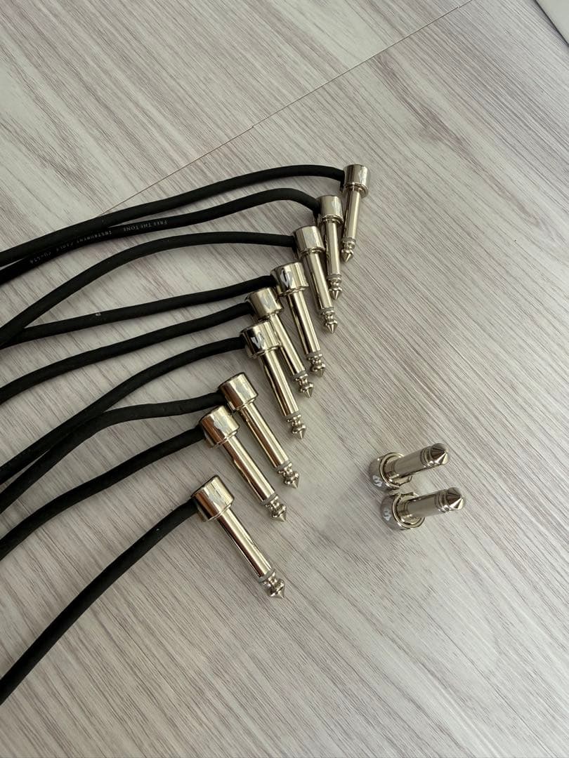 free the tone ソルダーレスケーブル　９本セット+L字プラグ×2