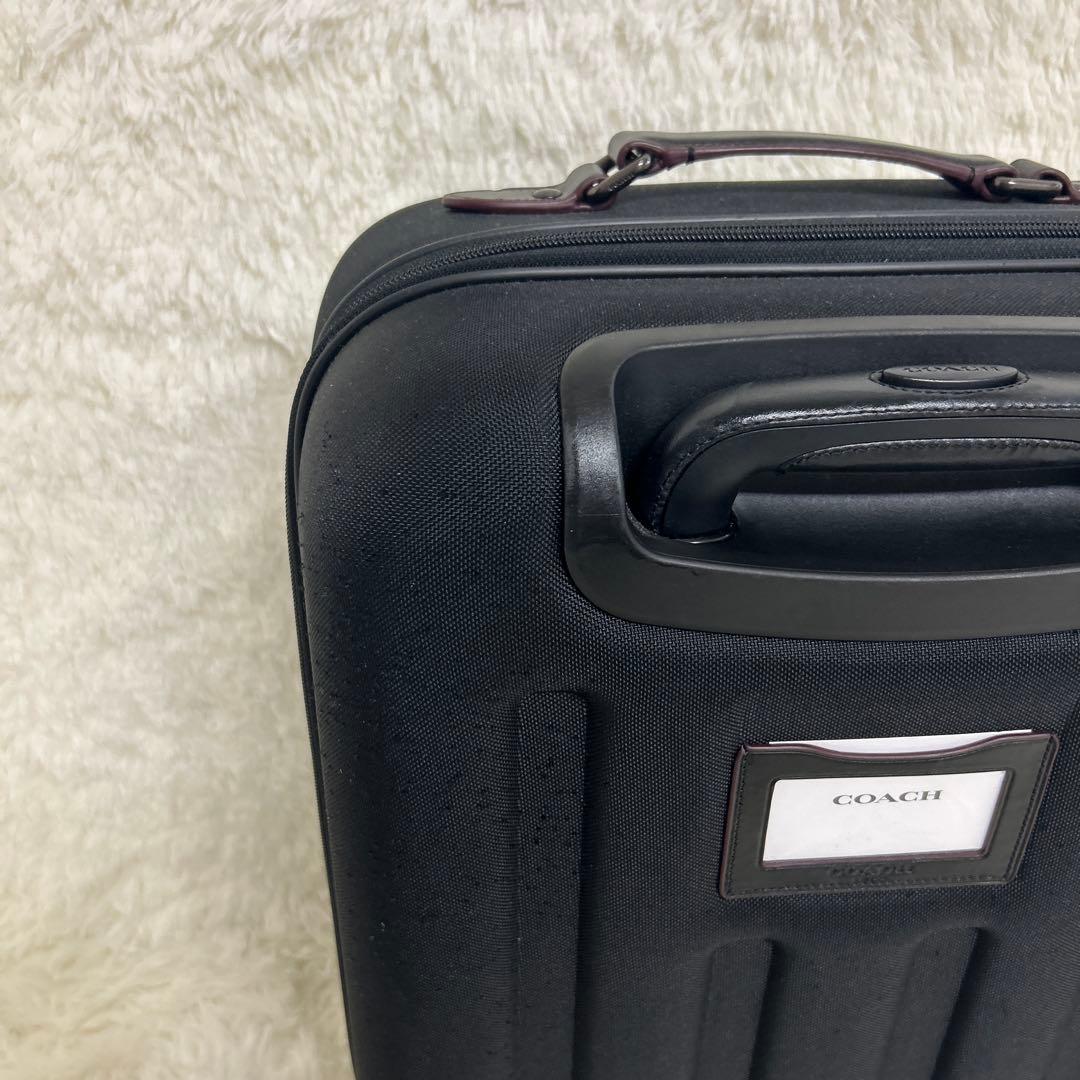 【美品】コーチ　キャリーケース　ウィールド　シグネチャー　黒　4輪