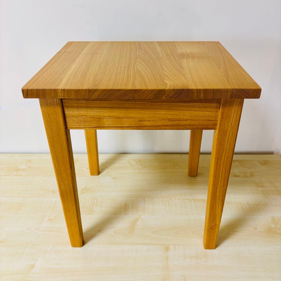 【美品】　無印良品　タモ材　引き出し付き　サイドテーブル　送料込み