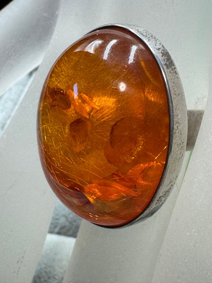 専用　ヴィンテージ 、デンマーク エリック　ニールセンフロム 琥珀 リング