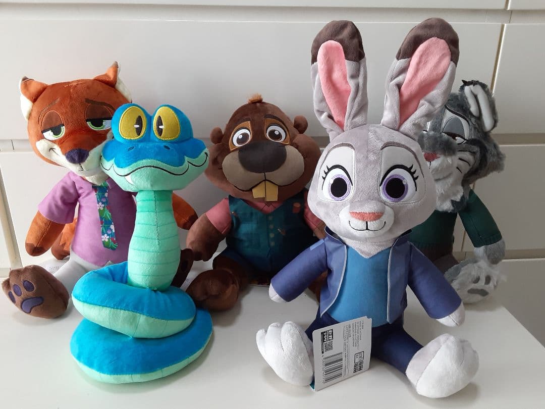 ズートピア2 Lぬいぐるみ ニック ジュディ パウバート ニブルズ ゲイリー5点