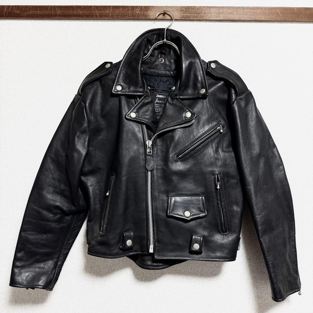 James Dean ダブルライダースジャケット 牛革 メンズ S