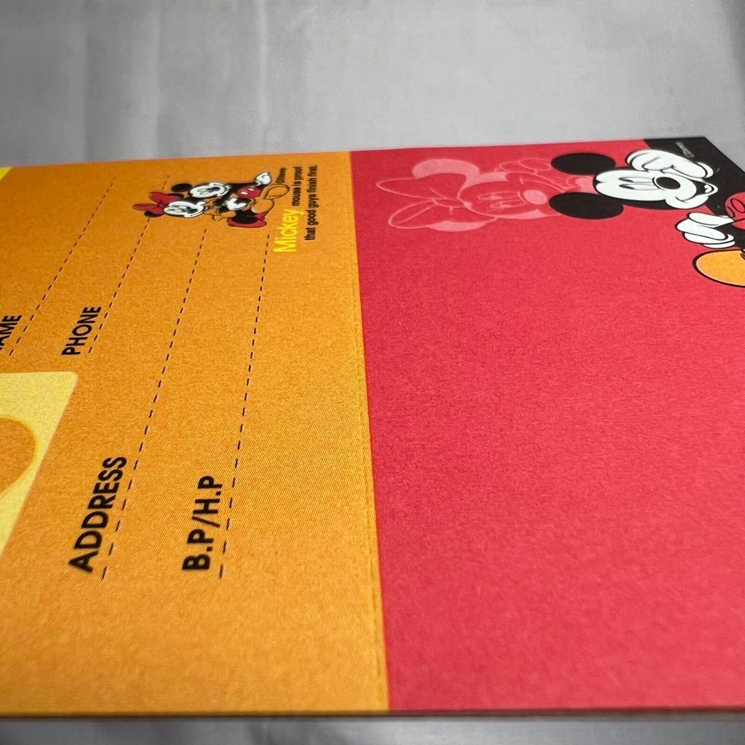 希少❤️ネームメモ　ミッキーマウス　メモ帳　平成レトロ　ディズニー