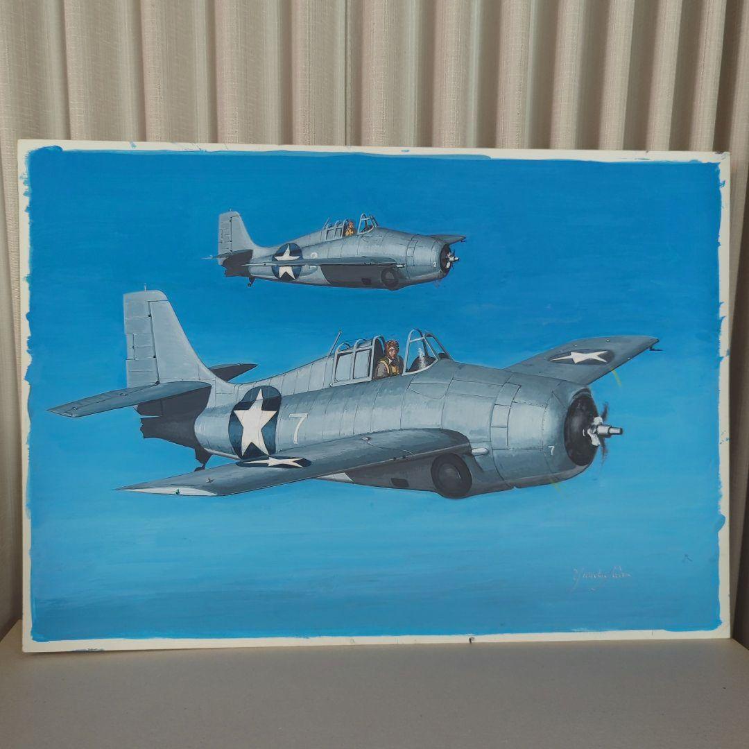 【昭和レトロ】【貴重】ボックスアート 【プラモデル】 箱絵 戦闘機 イラスト