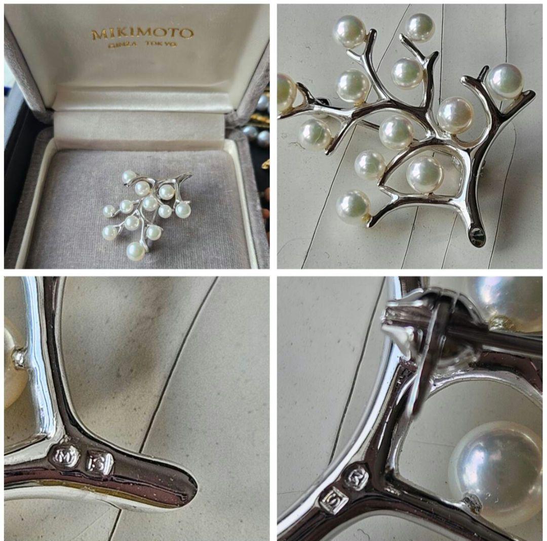 ミキモト 幸福の木 シルバー ブローチ 箱付き