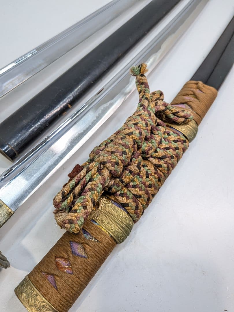 P023 ​模造刀 2本セット 鉄製 太刀 打刀 日本刀 美術刀 ディスプレイ用