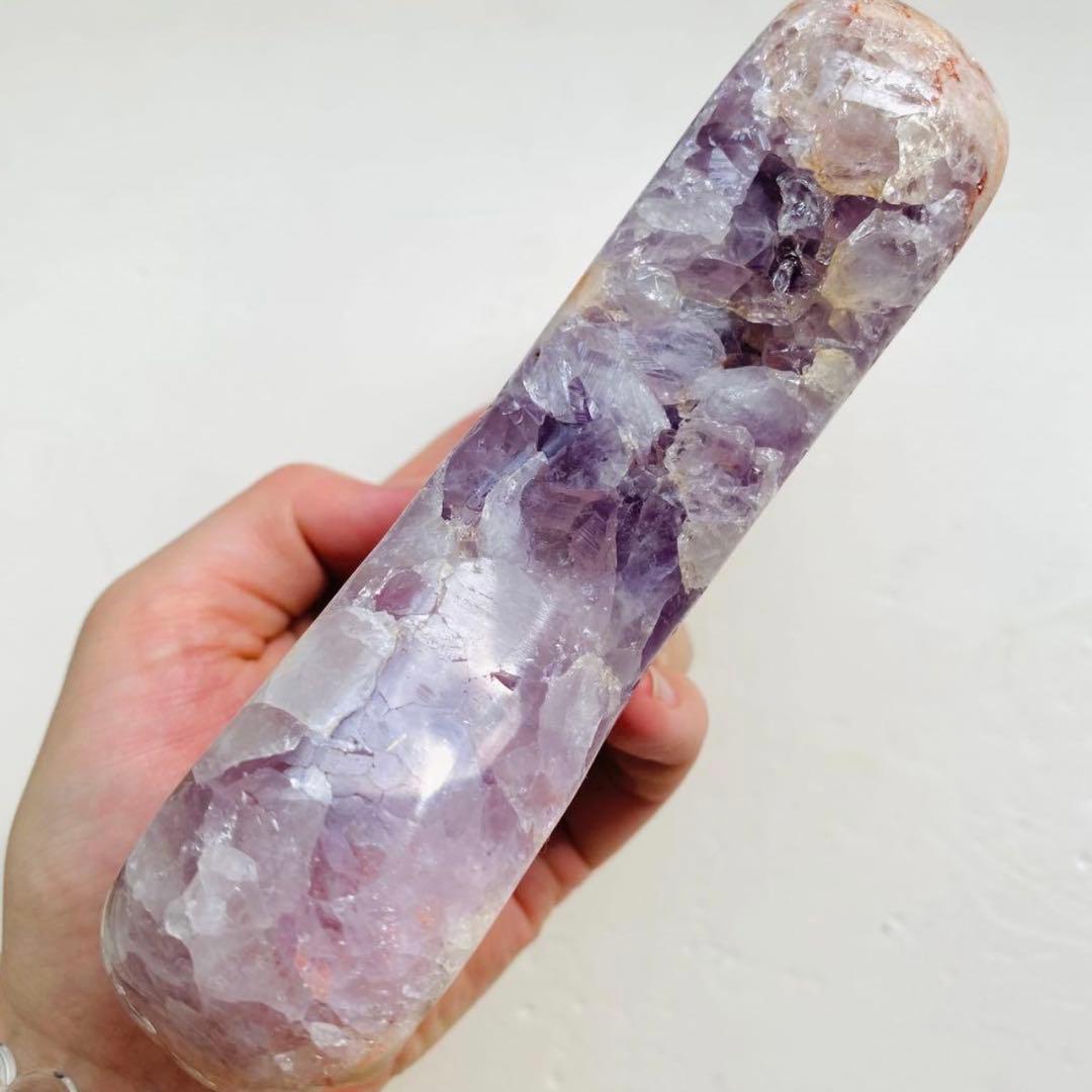 【 特大 ピンクアメジスト キュート 原石 プレート 約1.1kg