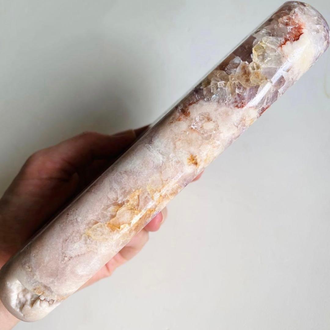 【 特大 ピンクアメジスト キュート 原石 プレート 約1.1kg