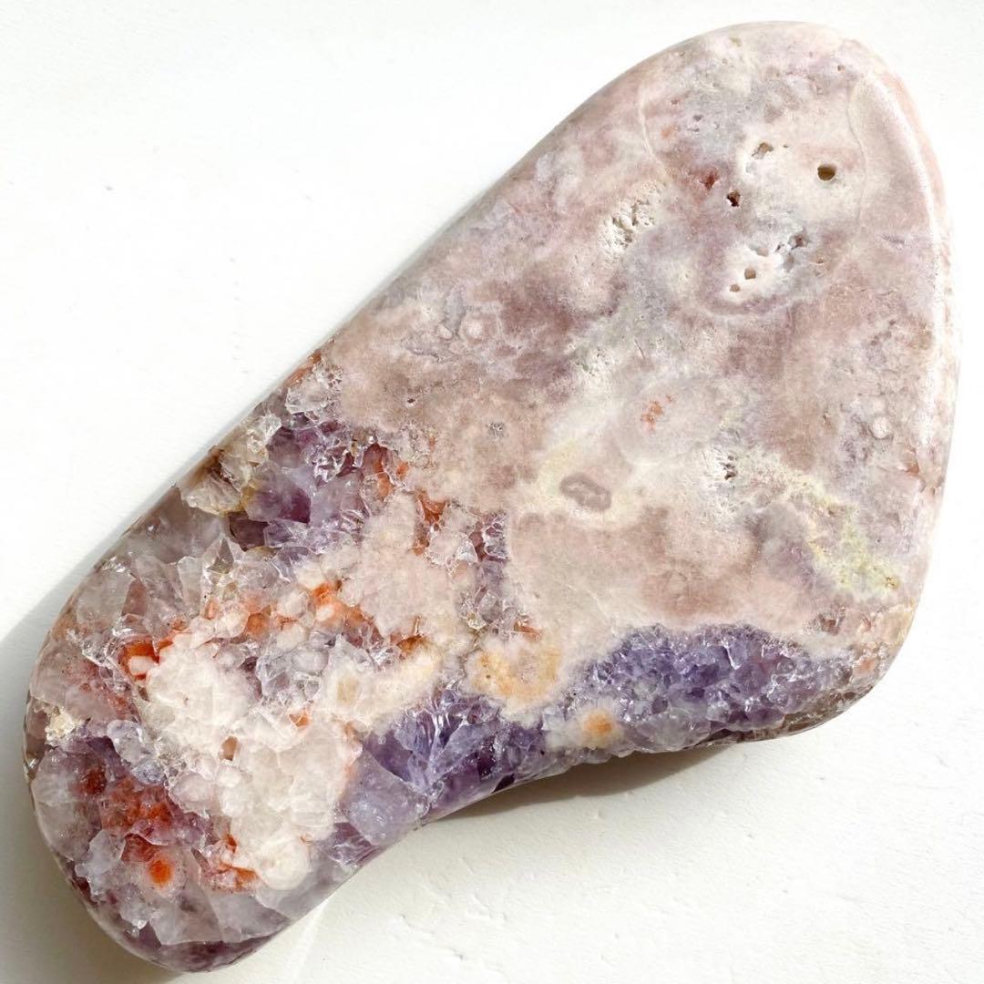 【 特大 ピンクアメジスト キュート 原石 プレート 約1.1kg