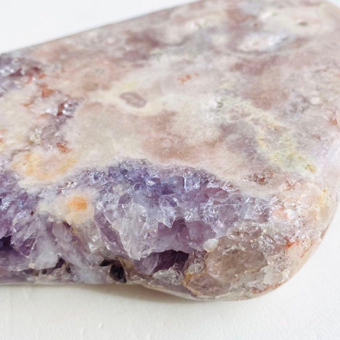 【 特大 ピンクアメジスト キュート 原石 プレート 約1.1kg