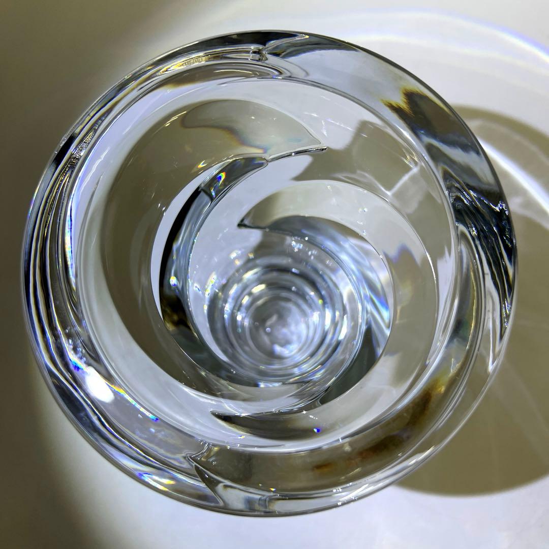 バカラ　トルネード　花瓶　高さ22.8㎝　東Y7-1119☆1Fトトコ