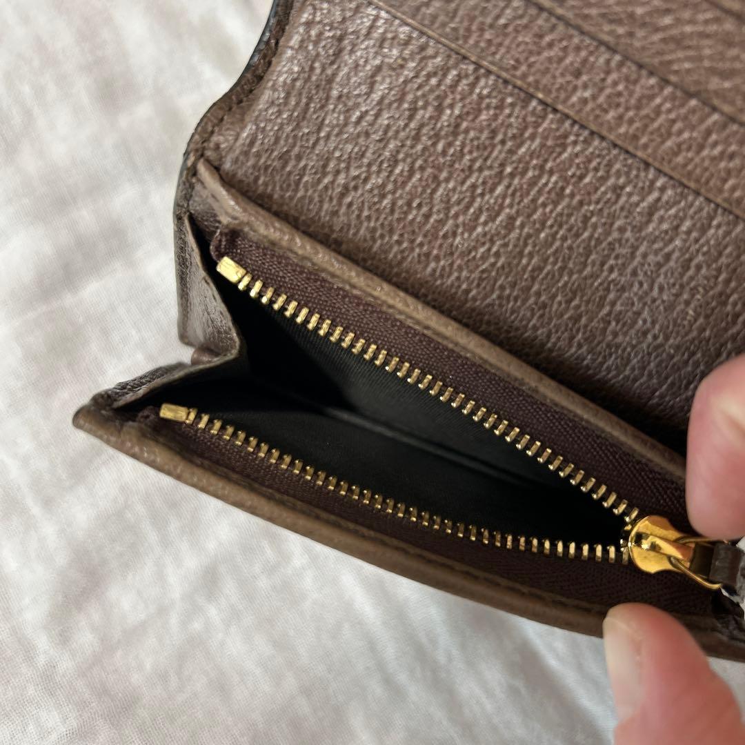 Gucci 二つ折り財布 ベージュキャンバス