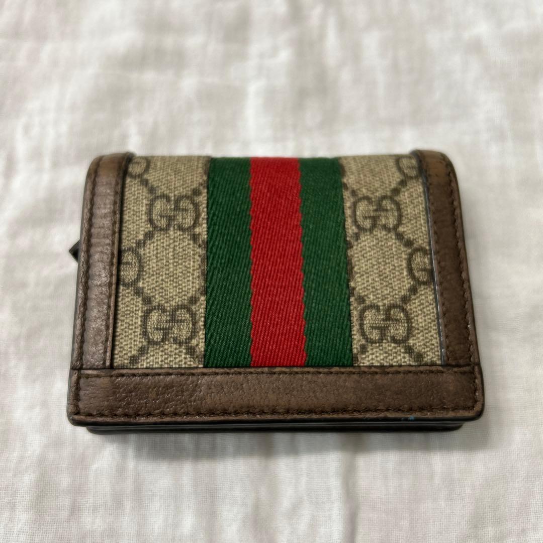 Gucci 二つ折り財布 ベージュキャンバス