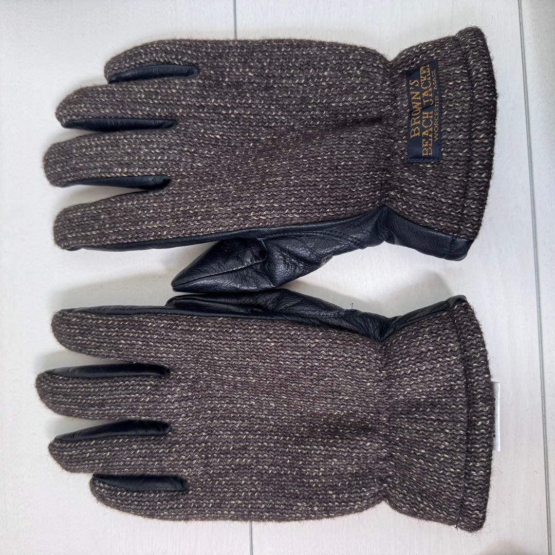 ブラウンズビーチジャケット　手袋　レザー　ビーチクロス
