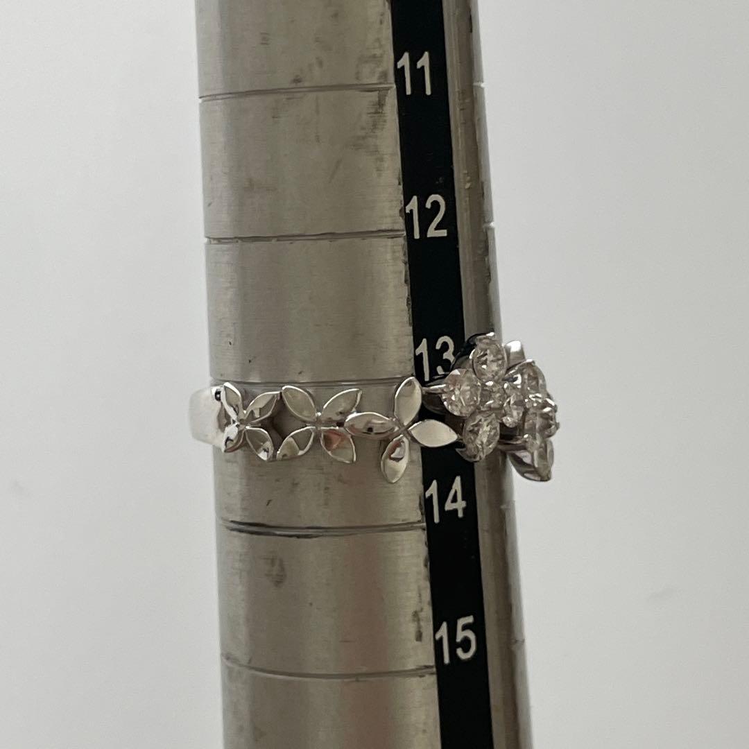 #13号♡K18WG♡0.52ct四葉モチーフリング