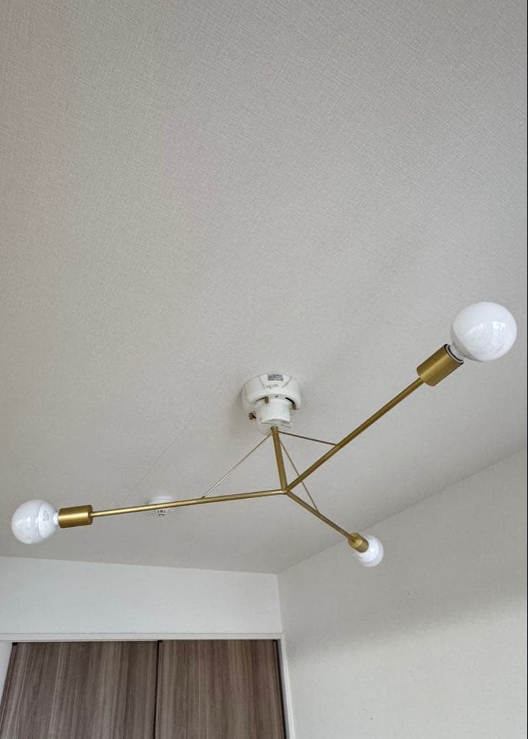 モダン シーリングライト 3灯 ゴールド