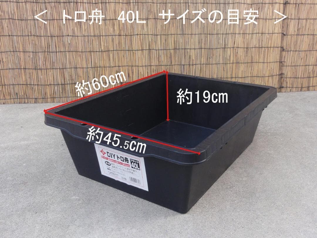 ビオトープ 40L トロ舟＆木枠セット（棚付き）メダカ・金魚飼育用