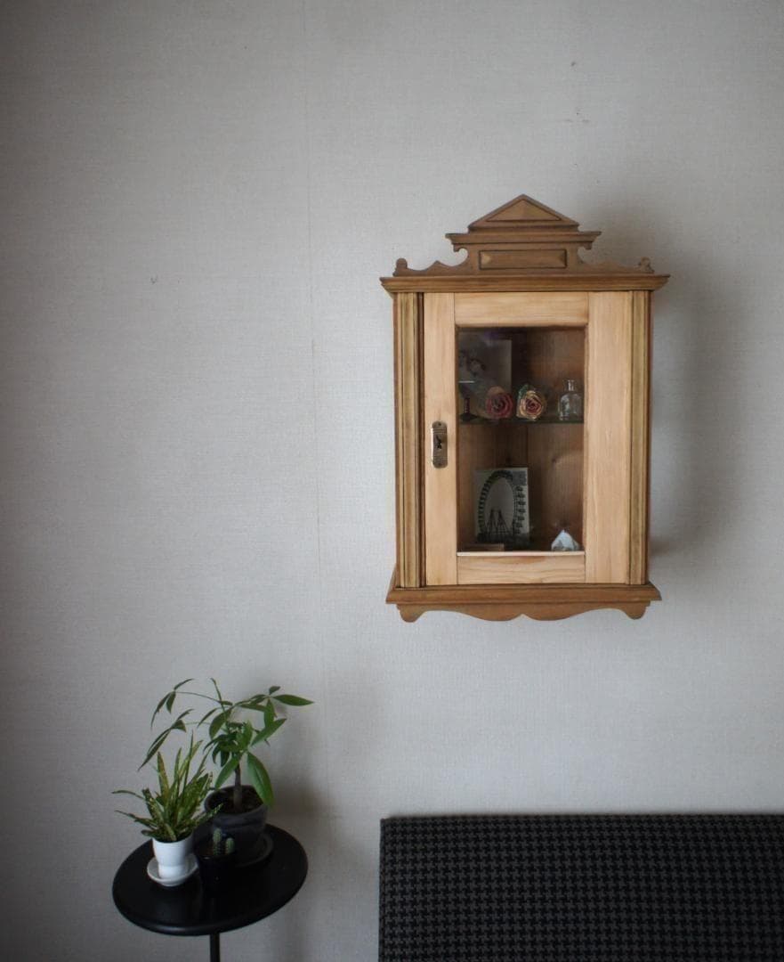 フランスアンティーク　飾り棚　キャビネット　ガラスケース