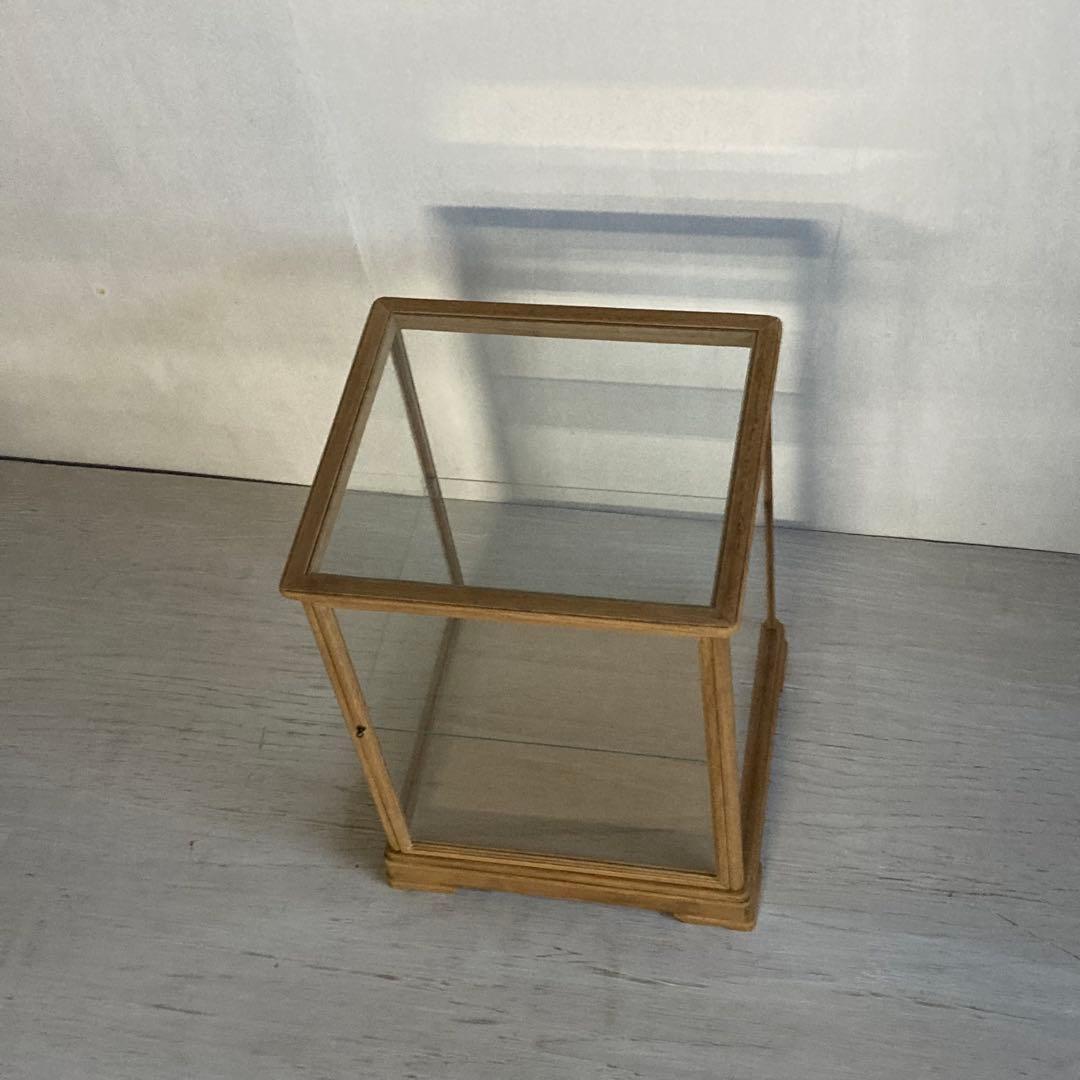 古い木製 ガラスケース 2段 ショーケース 展示ケース 店舗什器